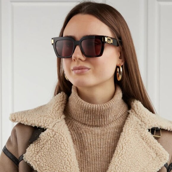 NEW GG1689S 002 GUCCI SUNGLASSES HAVANA WOMEN EYEWEAR GUCCI - Picture 4 of 16